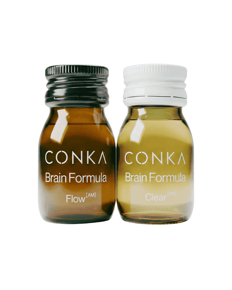 CONKA Flow and Clear bottles