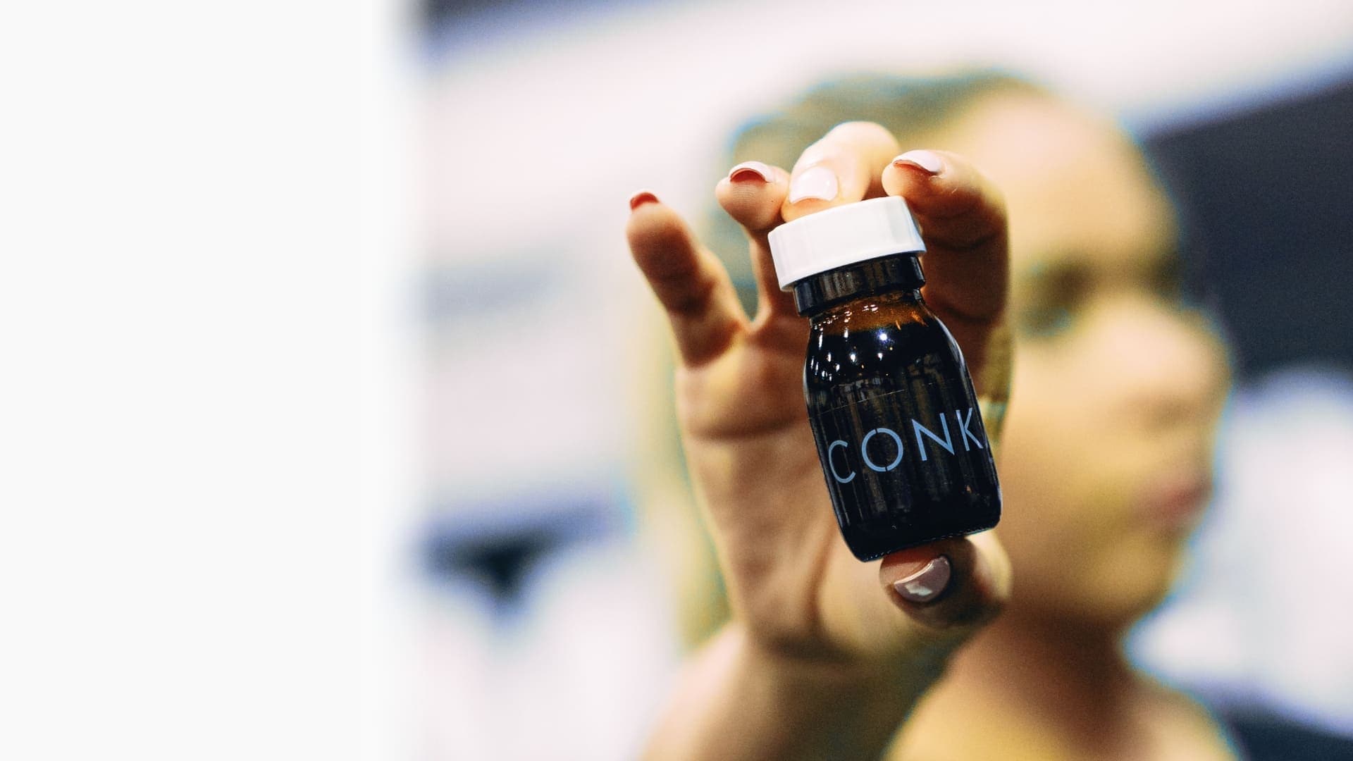 CONKA bottle in hand, lifestyle