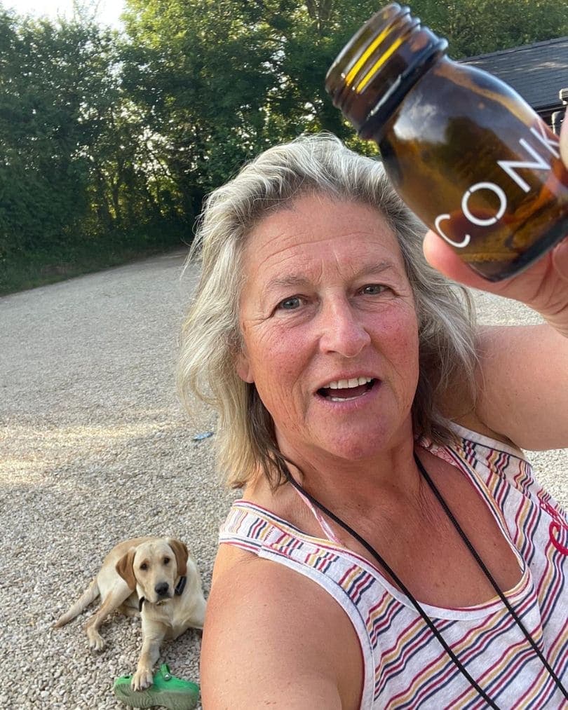 A CONKA customer with the daily shot
