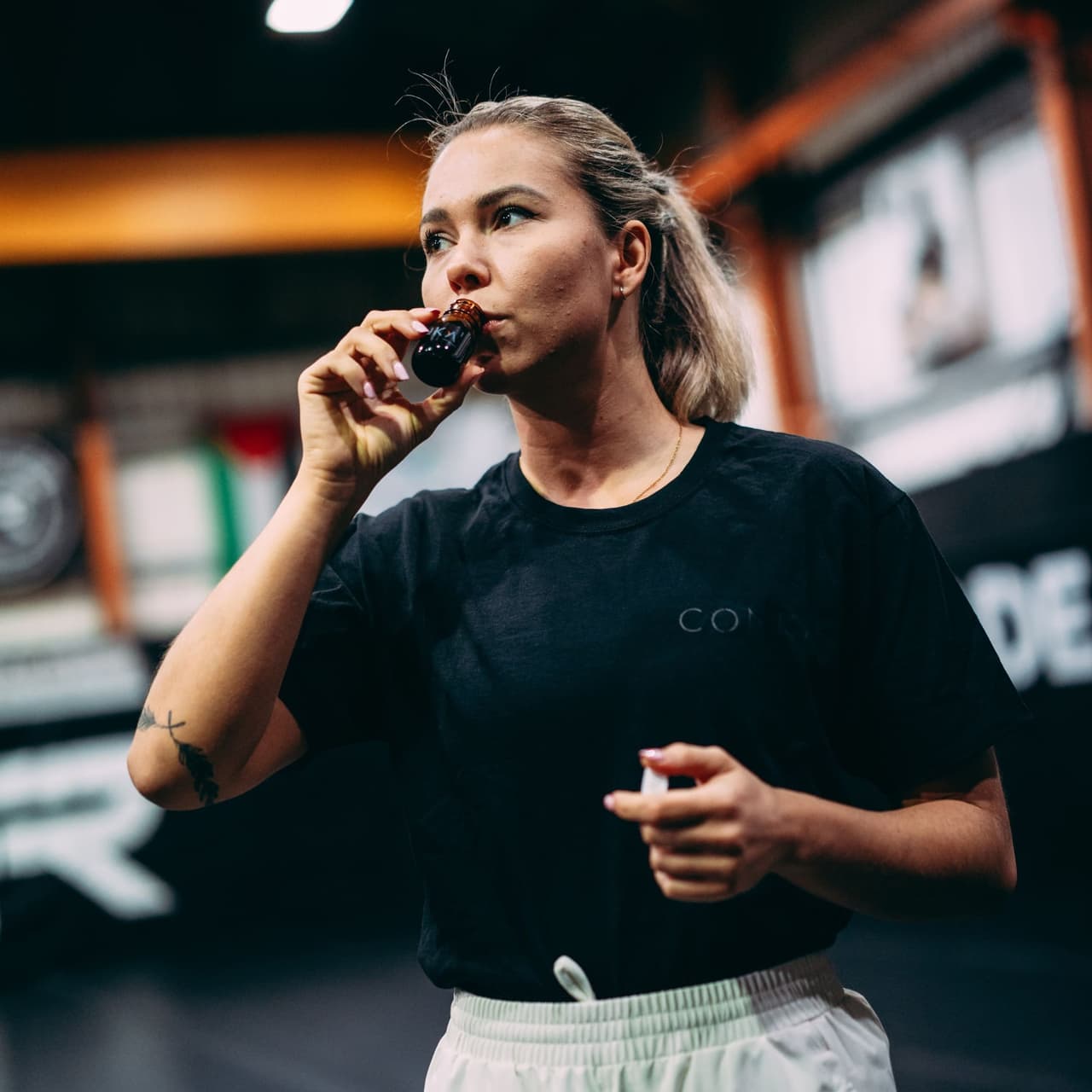 Drinking CONKA Clear